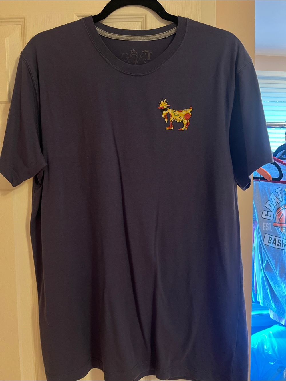 GOAT USA Navy Crew Neck Graphic Tee